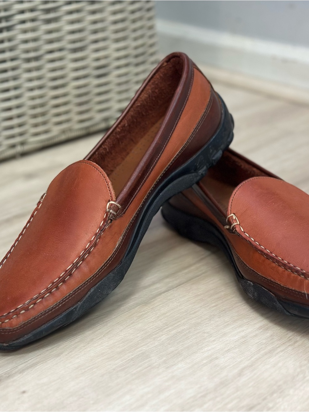Allen Edmonds Boulder Men’s Brown Leather Driving Loafers 11.5 EEE